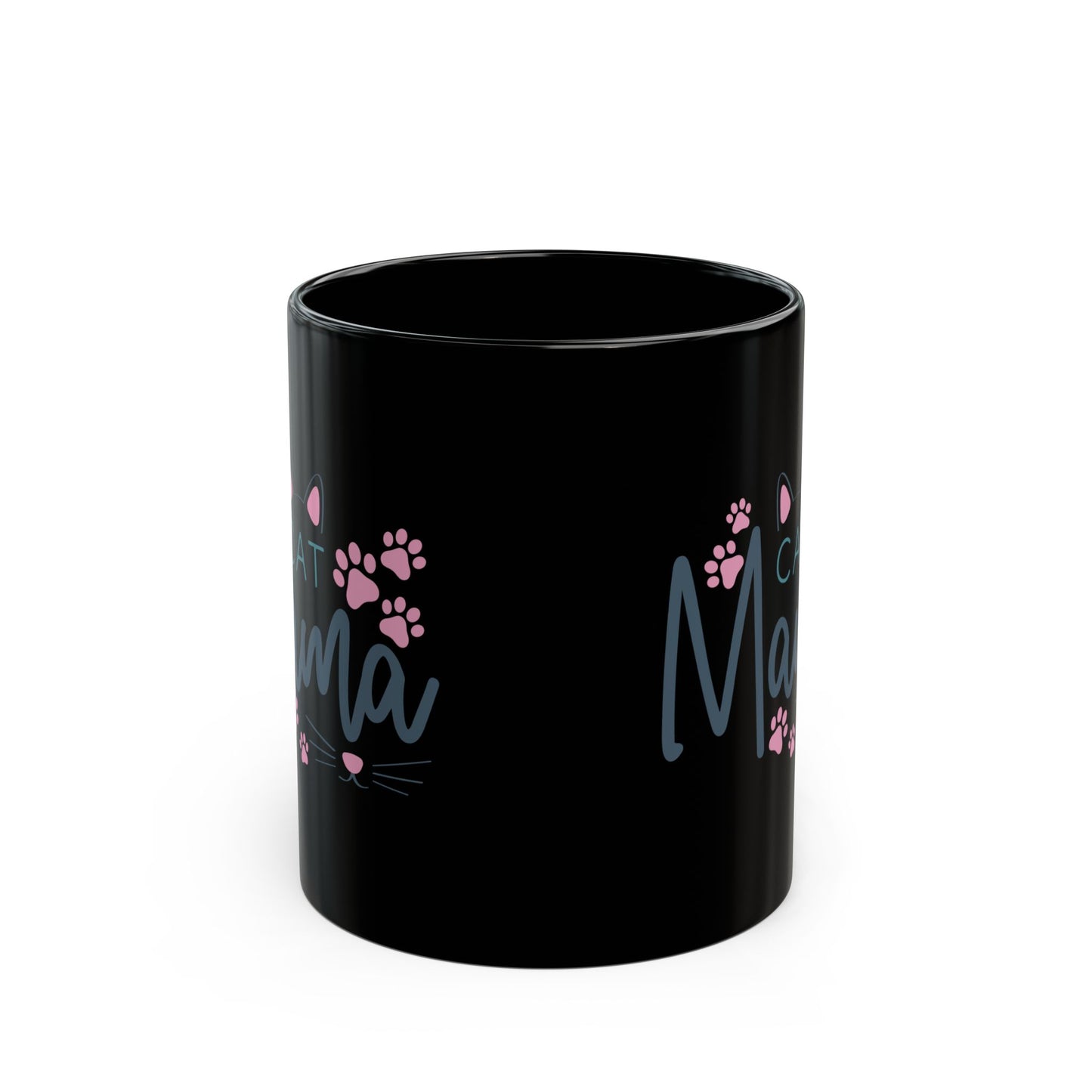 Cat Mama Black Coffee Mug