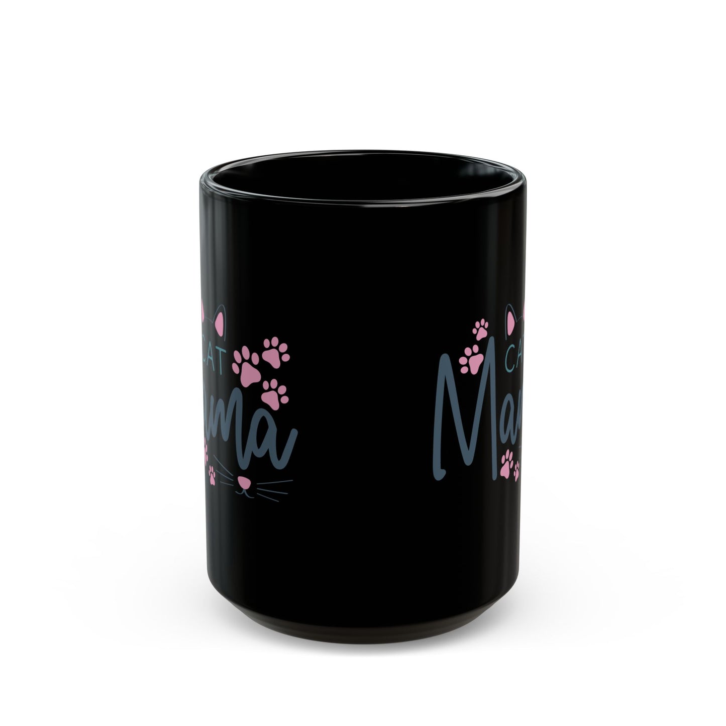 Cat Mama Black Coffee Mug