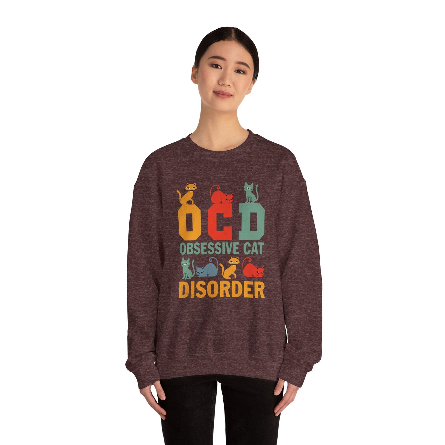 OCD Obsessive Cat Disorder Crewneck Sweatshirt