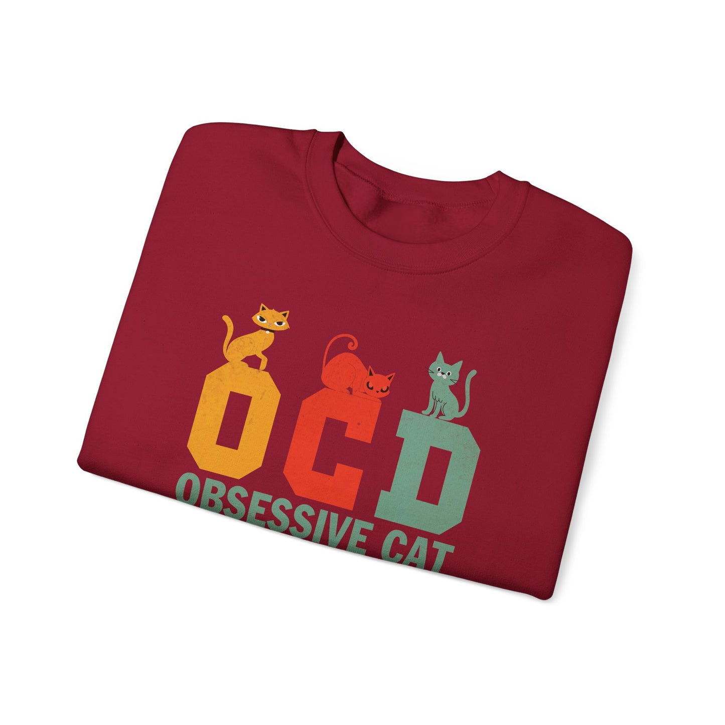 OCD Obsessive Cat Disorder Crewneck Sweatshirt