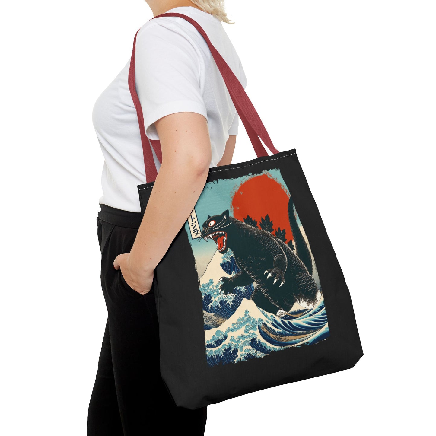Catzilla Japanese Art Tote Bag