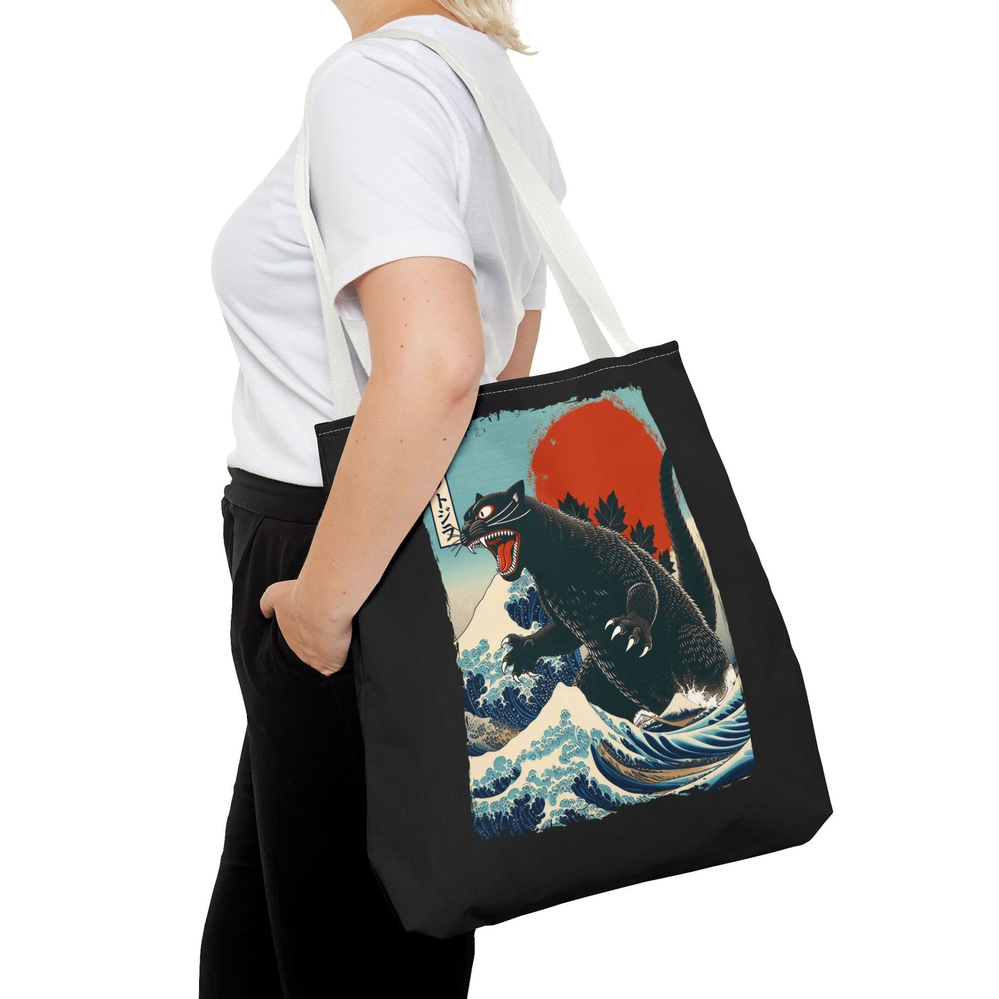 Catzilla Japanese Art Tote Bag