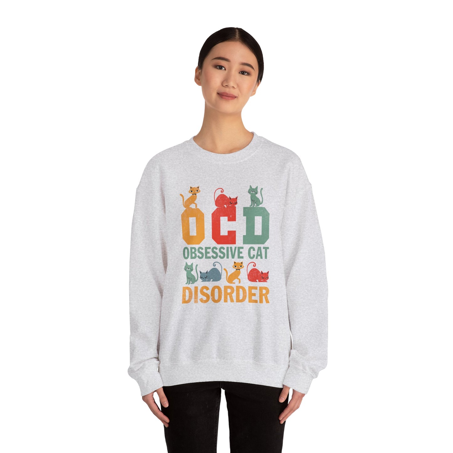 OCD Obsessive Cat Disorder Crewneck Sweatshirt