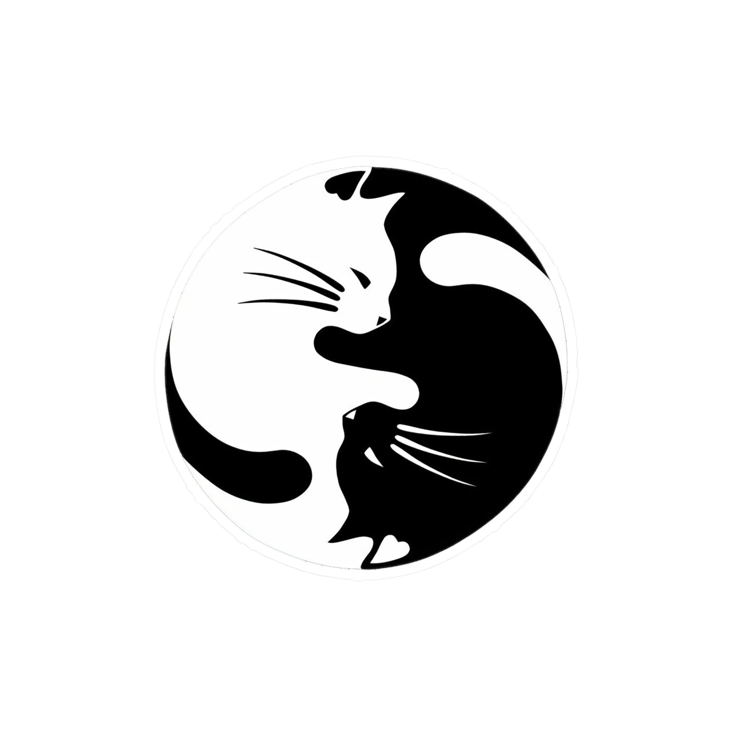 Yin Yang Kitties Vinyl Decal