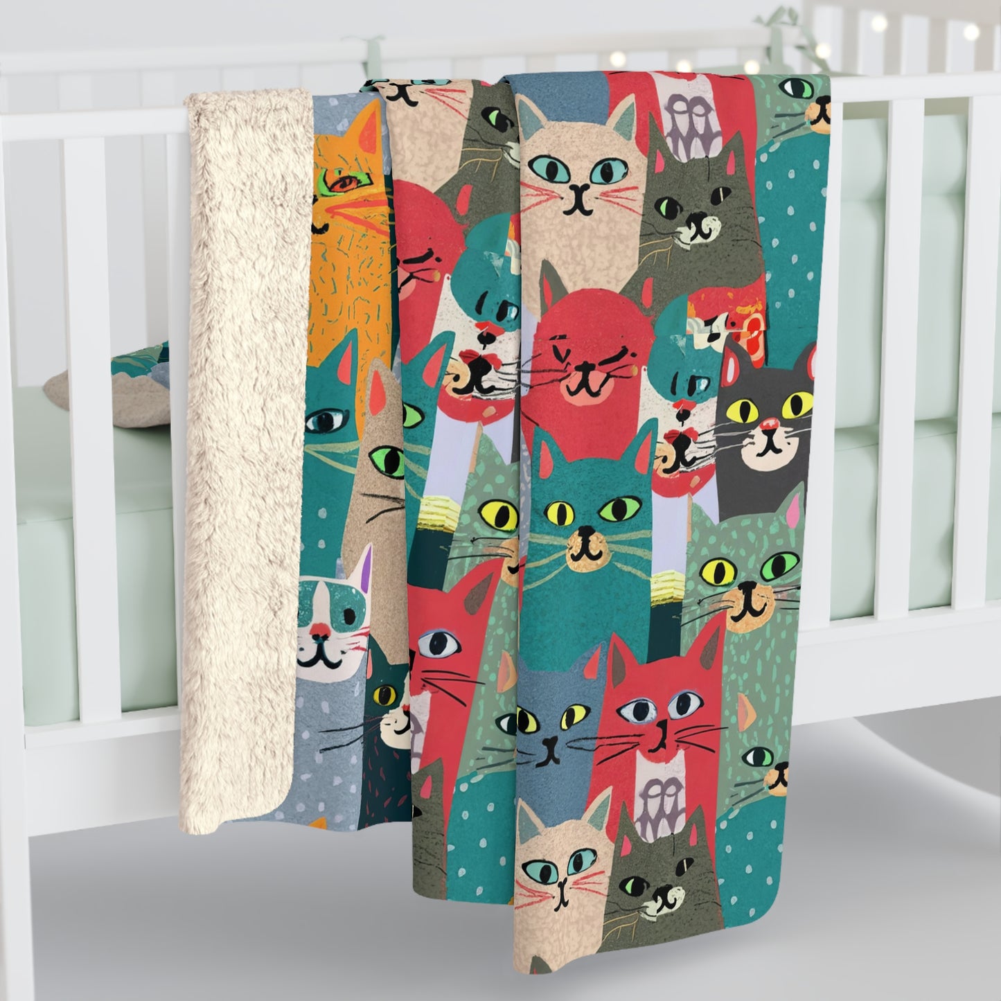 Whisker Wonderland Sherpa Fleece Blanket