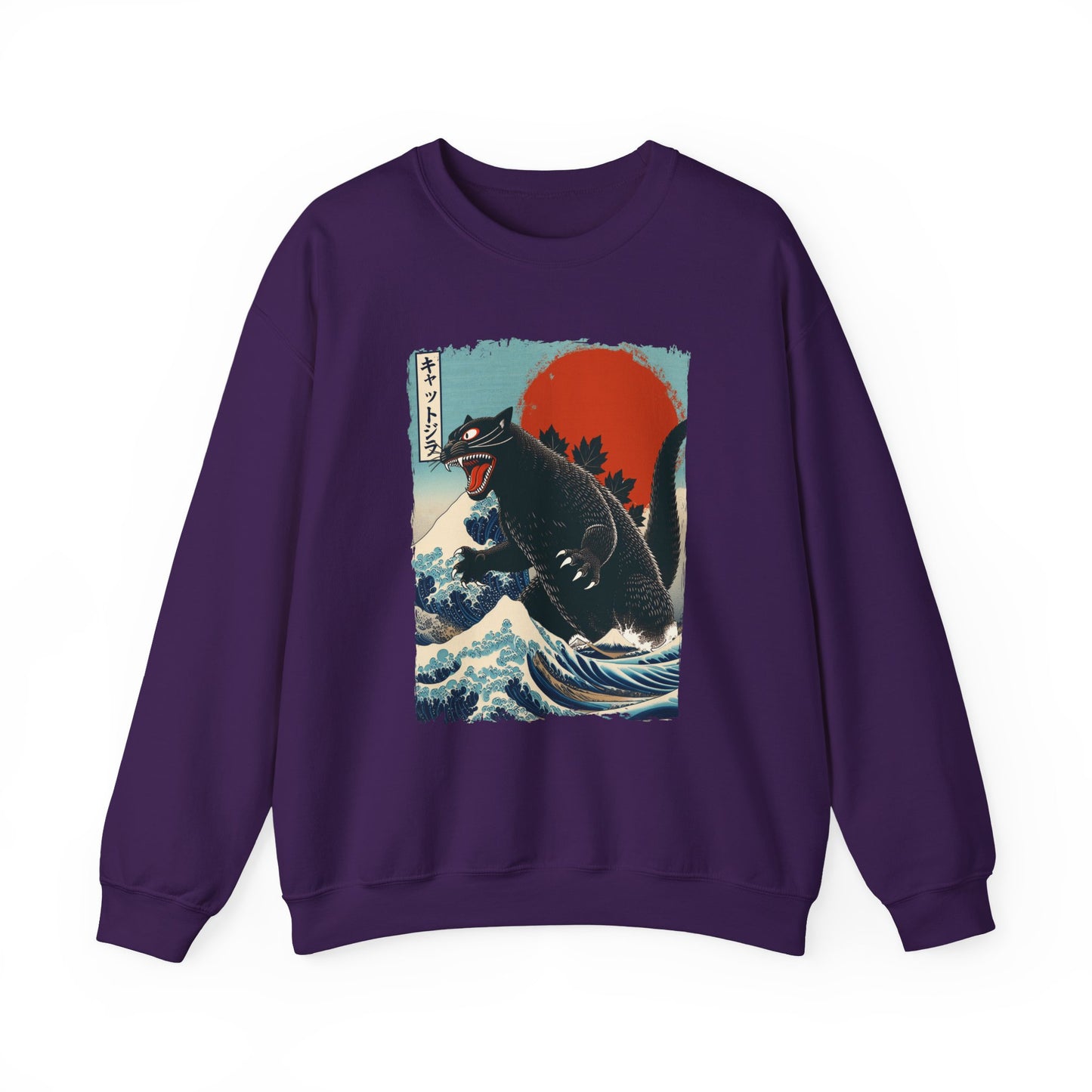 Catzilla Japanese Art Crewneck Sweatshirt