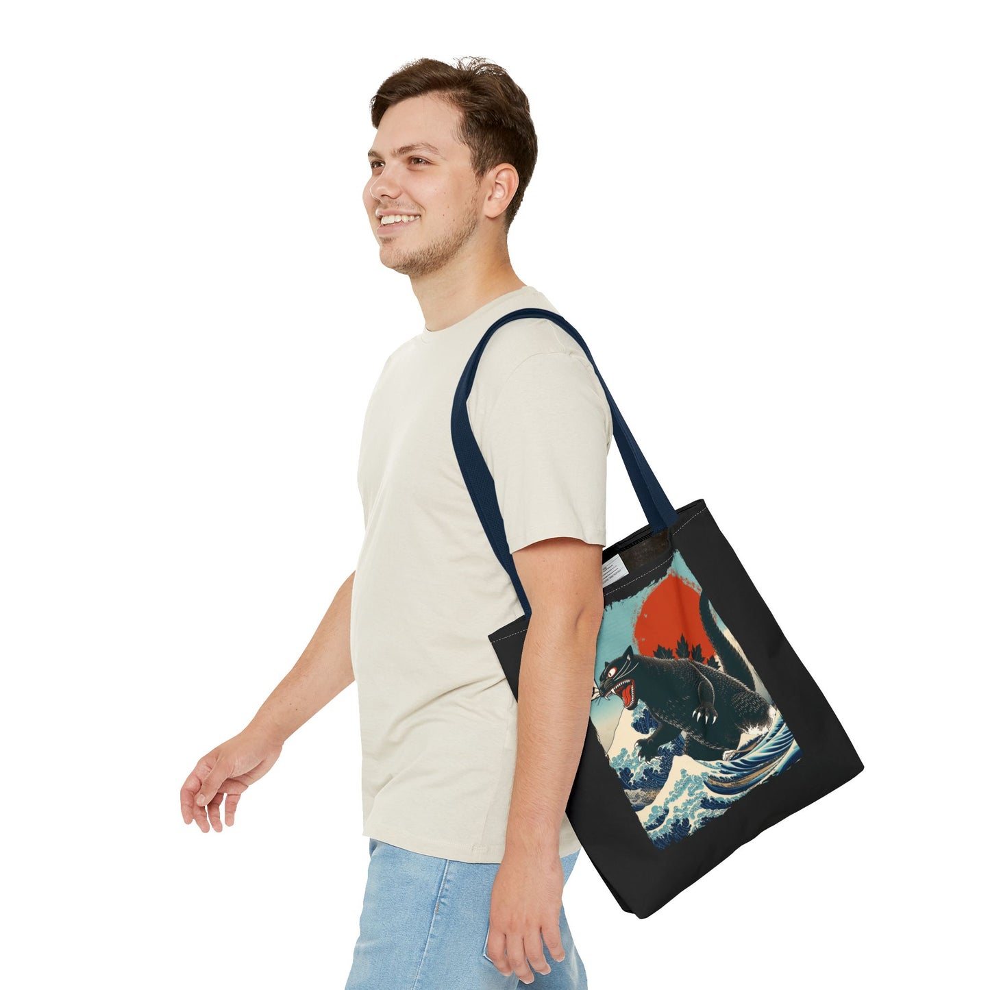 Catzilla Japanese Art Tote Bag