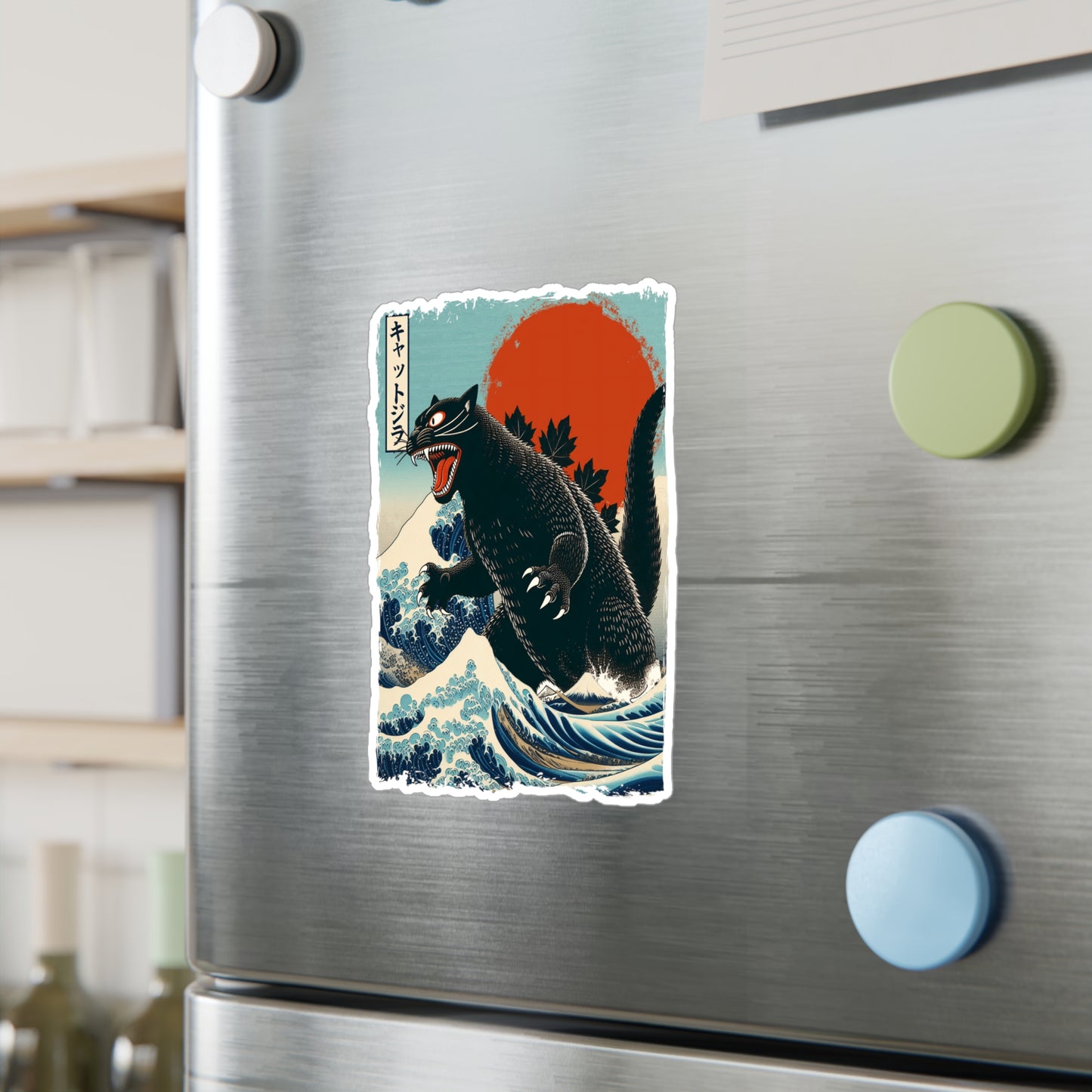 Catzilla Japanese Art Vinyl Decal