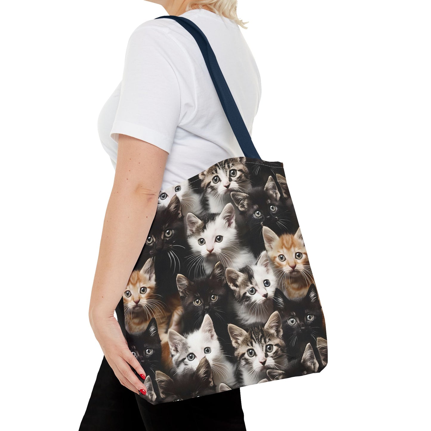Cozy Kitten Crowd Tote Bag