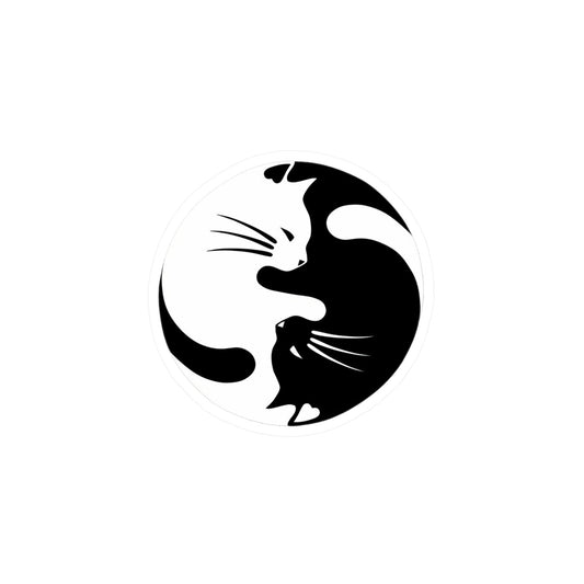 Yin Yang Kitties Vinyl Decal