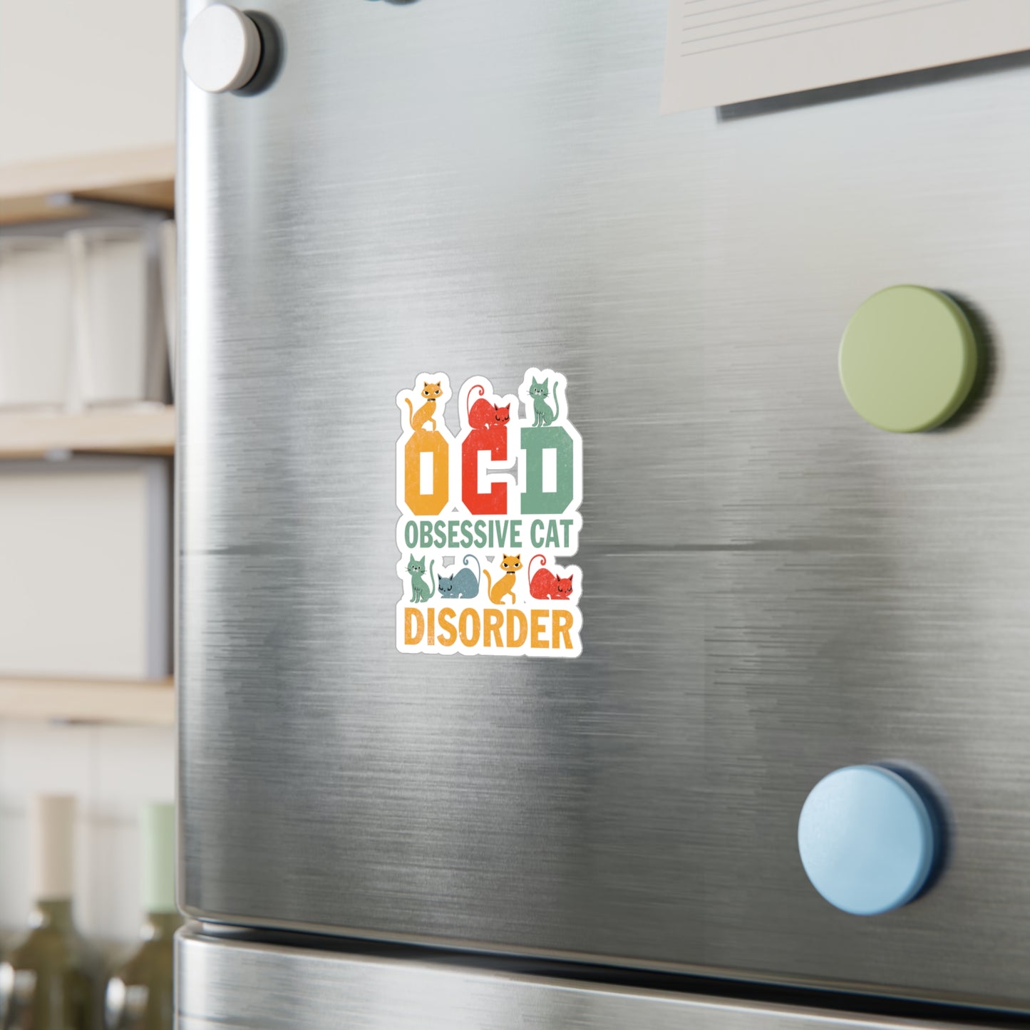 OCD Obsessive Cat Disorder Vinyl Decal