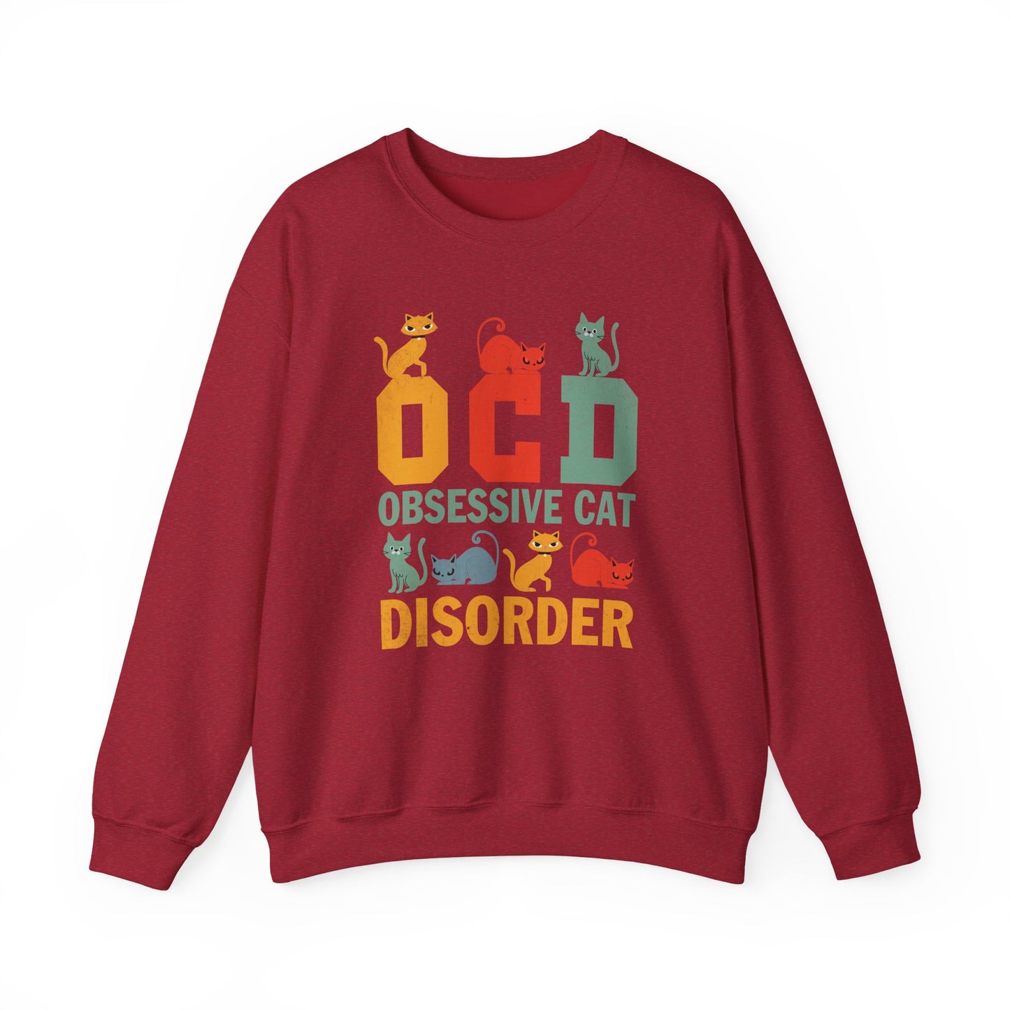 OCD Obsessive Cat Disorder Crewneck Sweatshirt