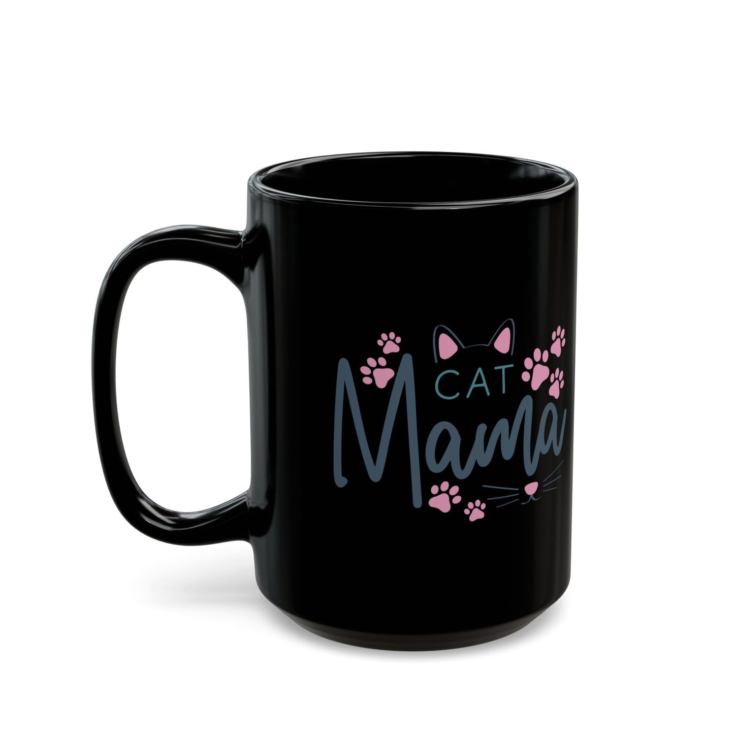 Cat Mama Black Coffee Mug