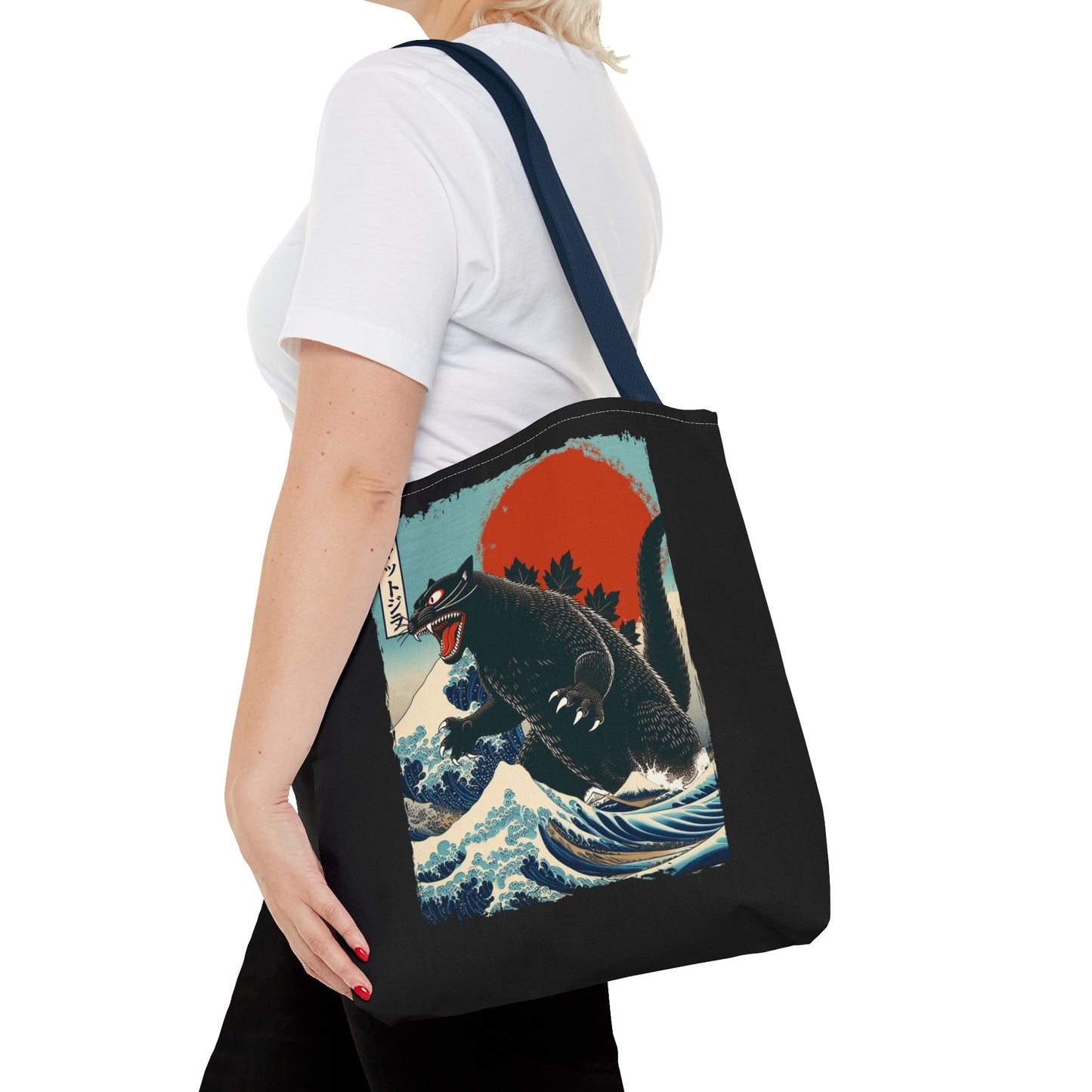 Catzilla Japanese Art Tote Bag