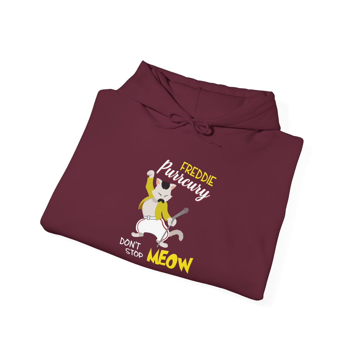 Freddie Purrcury Don’t Stop Meow Hooded Sweatshirt