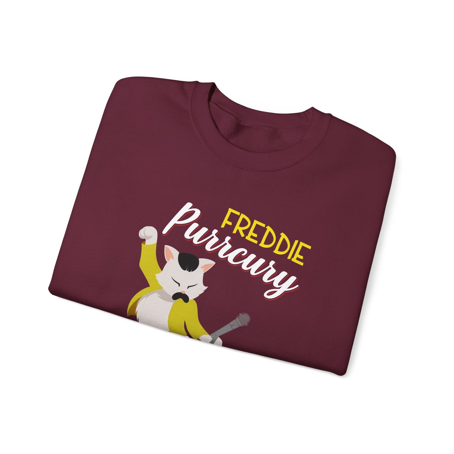 Freddie Purrcury Don’t Stop Meow Crewneck Sweatshirt