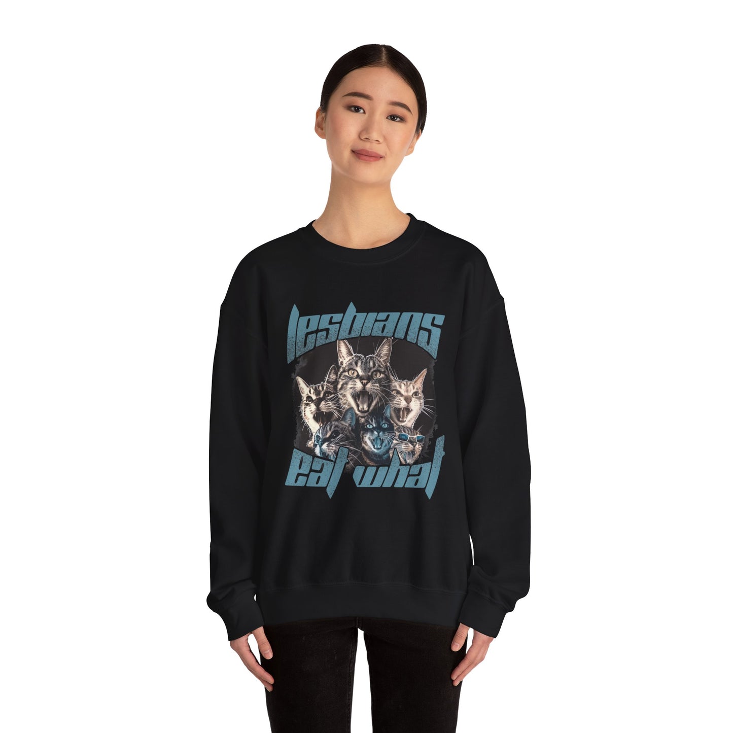 Lesbians Eat What?? Crewneck Sweatshirt