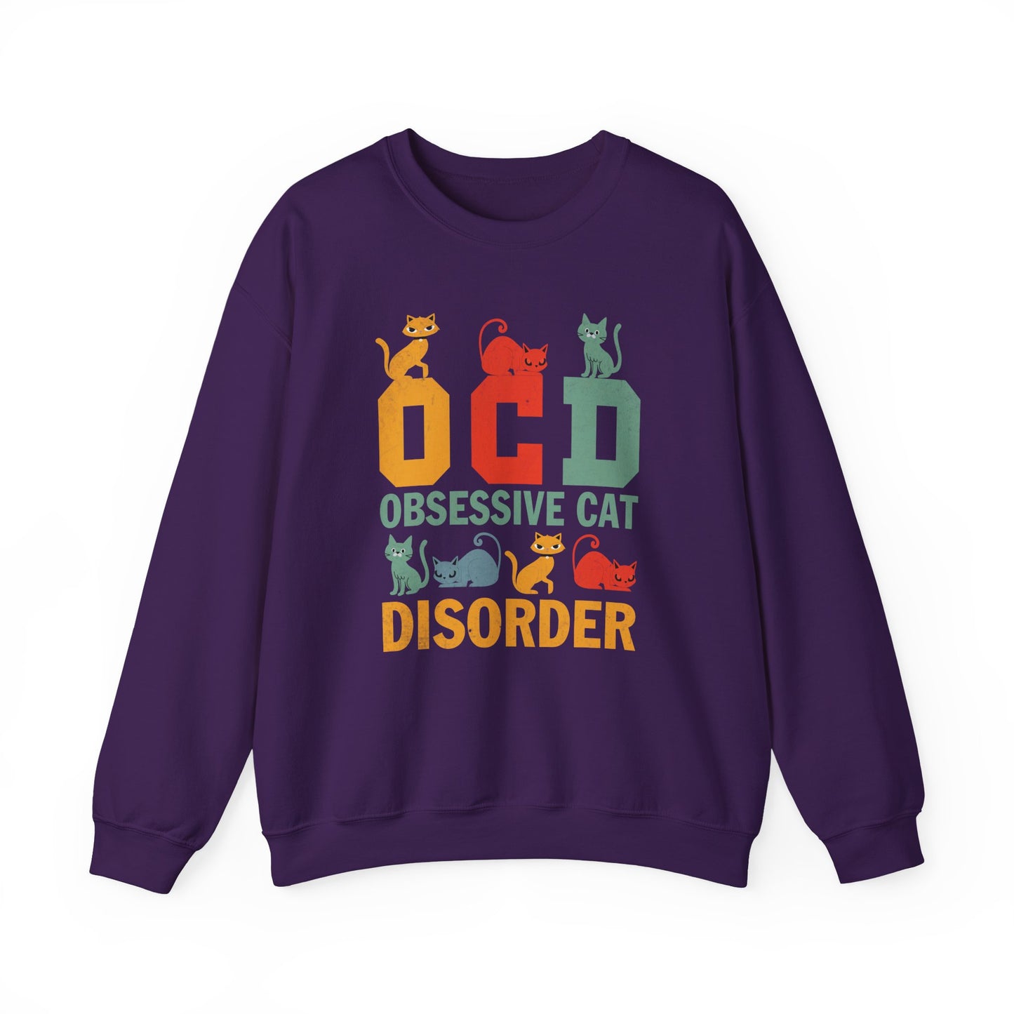 OCD Obsessive Cat Disorder Crewneck Sweatshirt