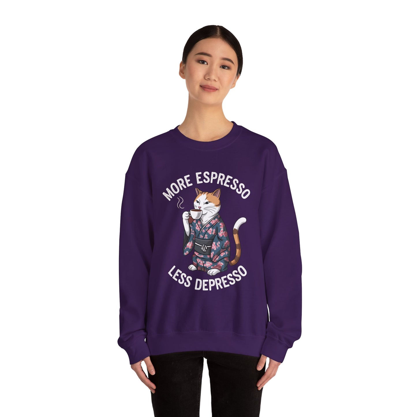 More Espresso Less Depresso Crewneck Sweatshirt