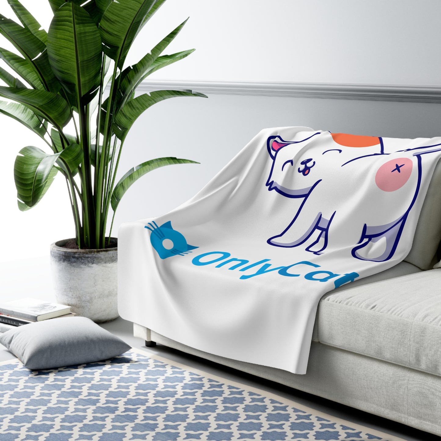 OnlyCats Cat Butt Sherpa Fleece Blanket