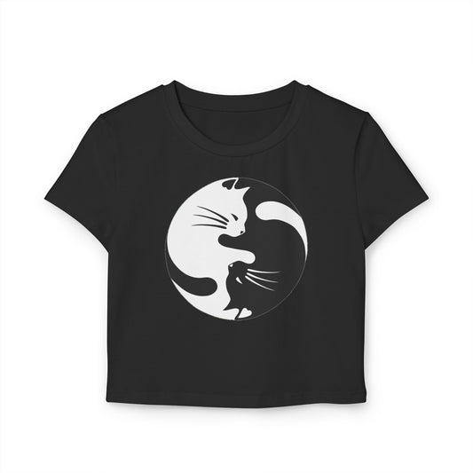 Yin Yang Kitties Women's Baby Tee