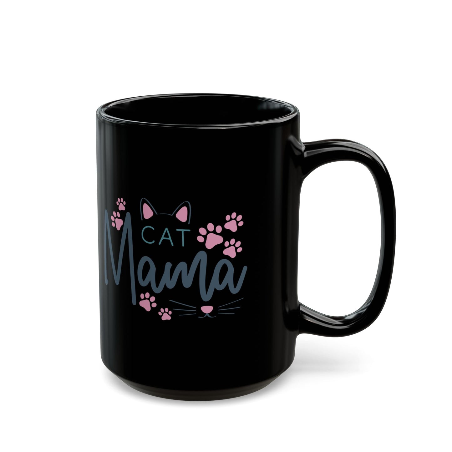Cat Mama Black Coffee Mug