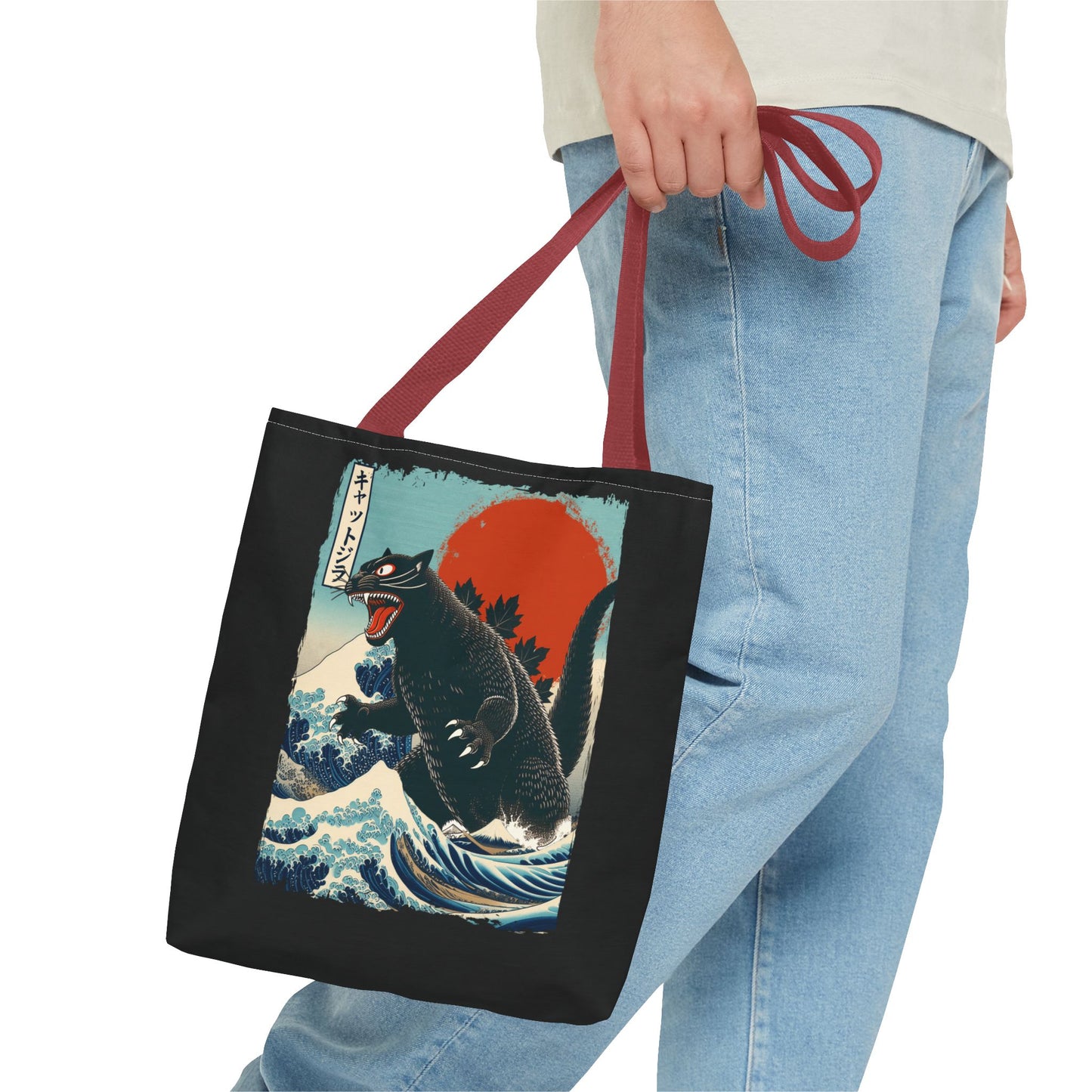 Catzilla Japanese Art Tote Bag