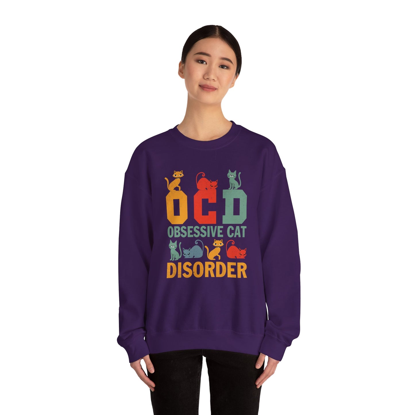 OCD Obsessive Cat Disorder Crewneck Sweatshirt