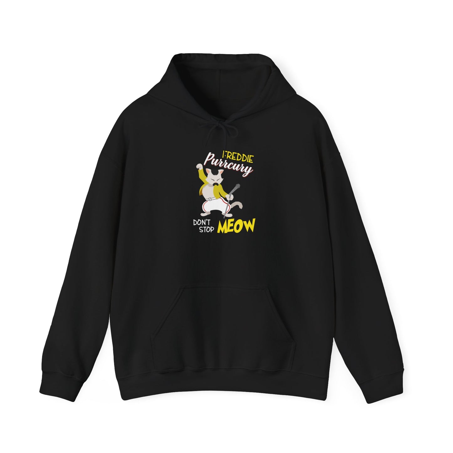 Freddie Purrcury Don’t Stop Meow Hooded Sweatshirt