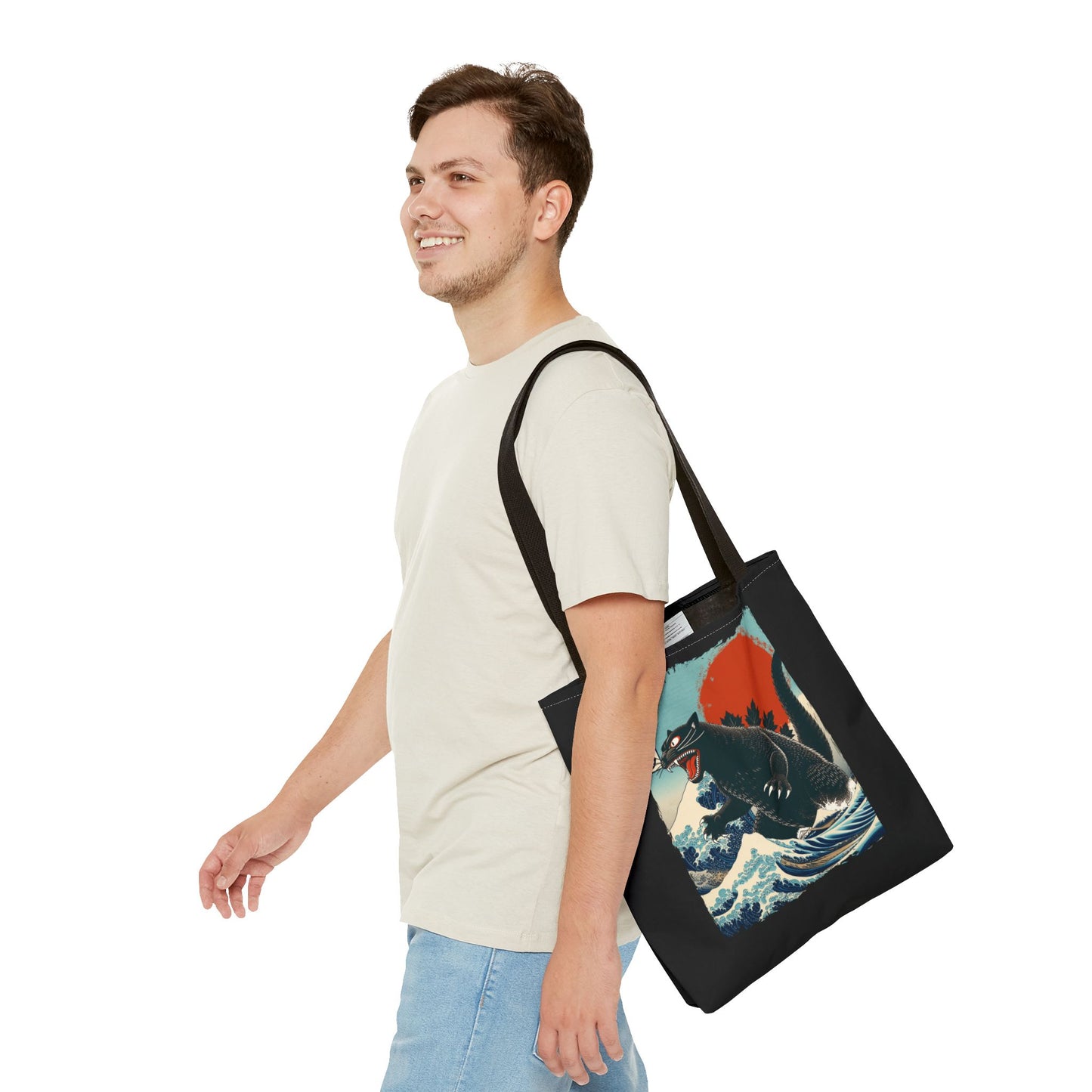 Catzilla Japanese Art Tote Bag