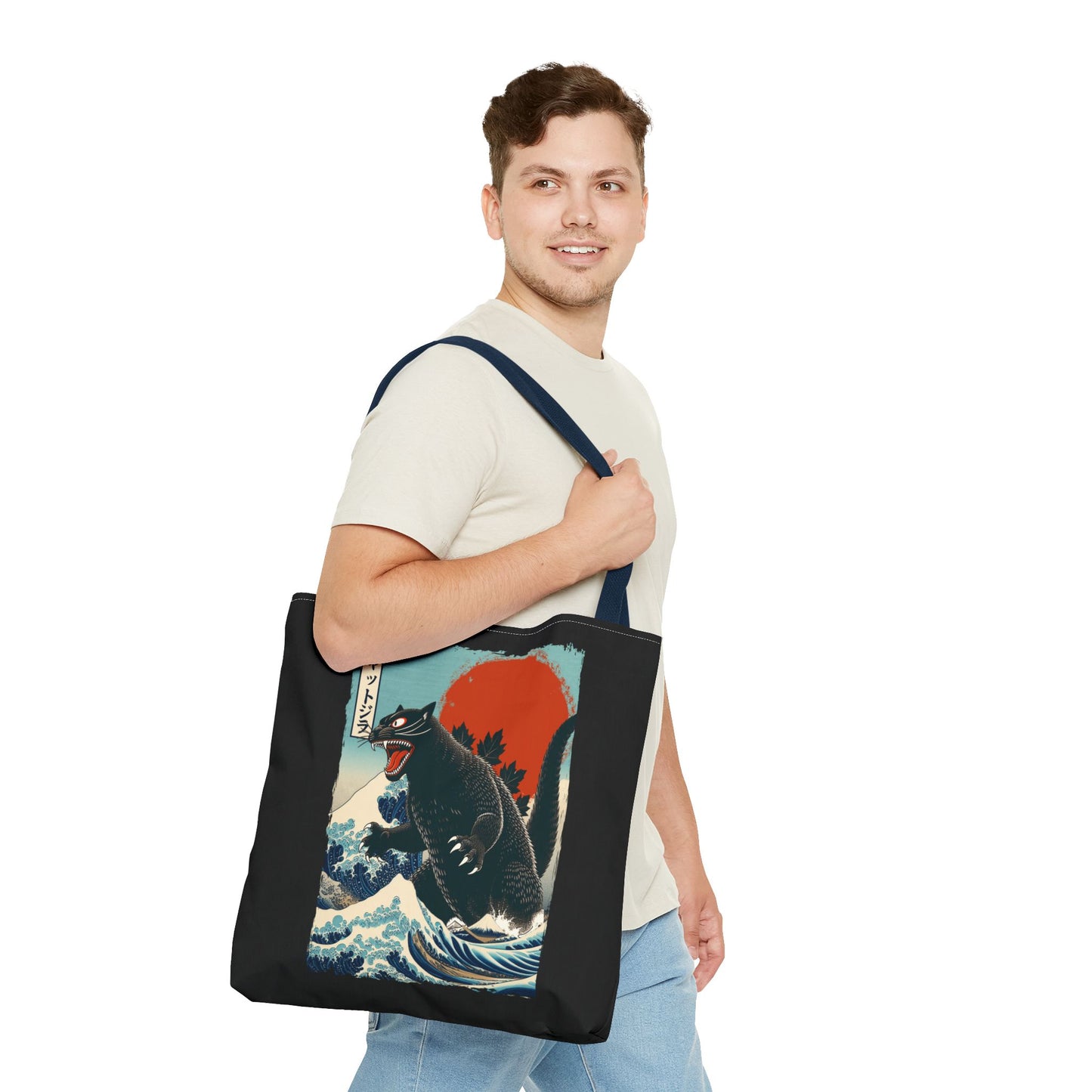 Catzilla Japanese Art Tote Bag