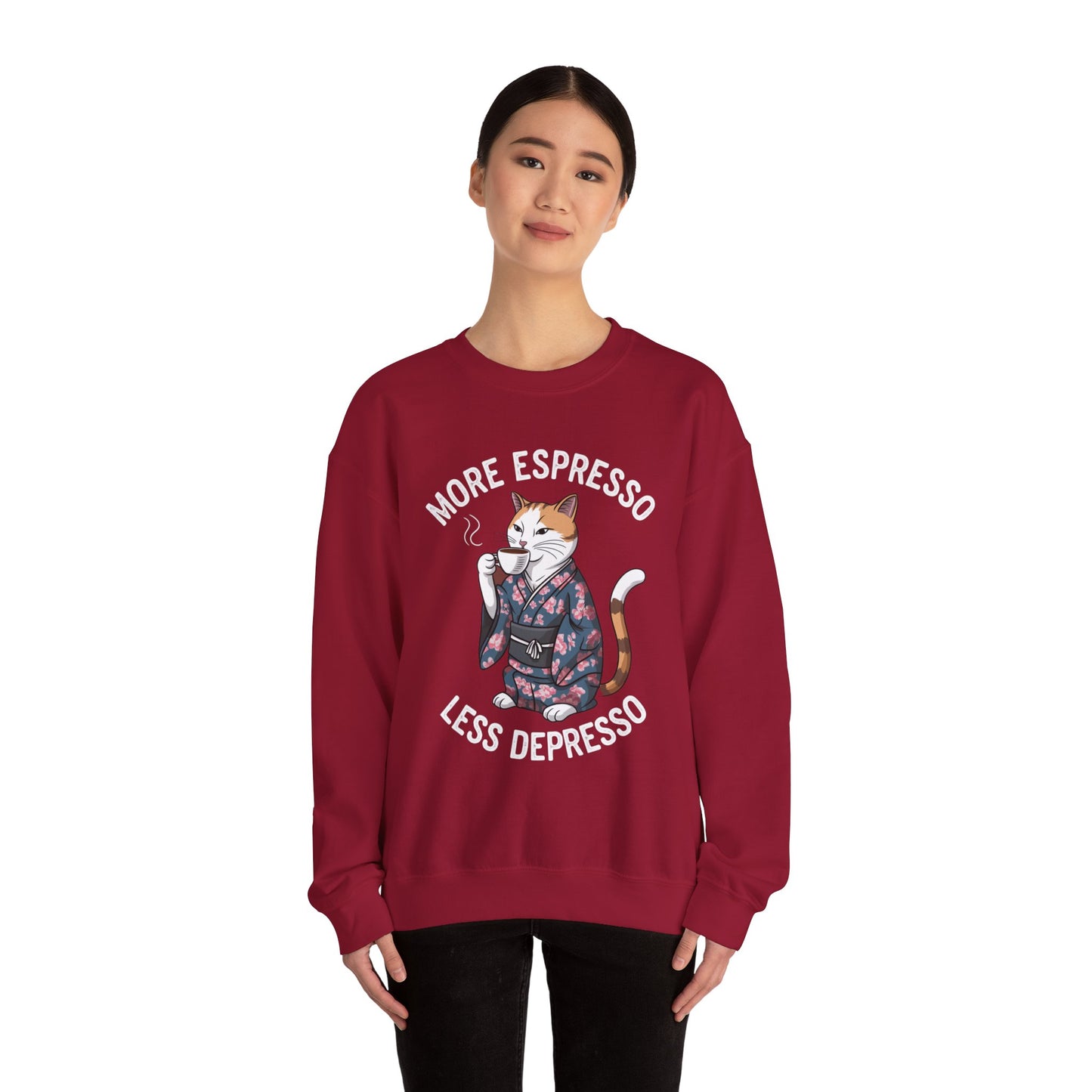 More Espresso Less Depresso Crewneck Sweatshirt