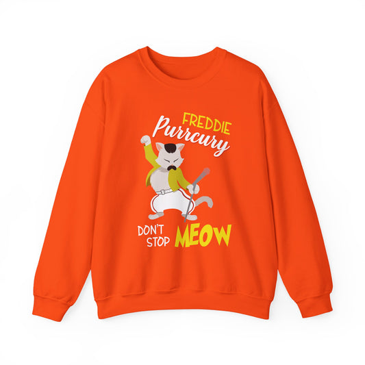 Freddie Purrcury Don’t Stop Meow Crewneck Sweatshirt