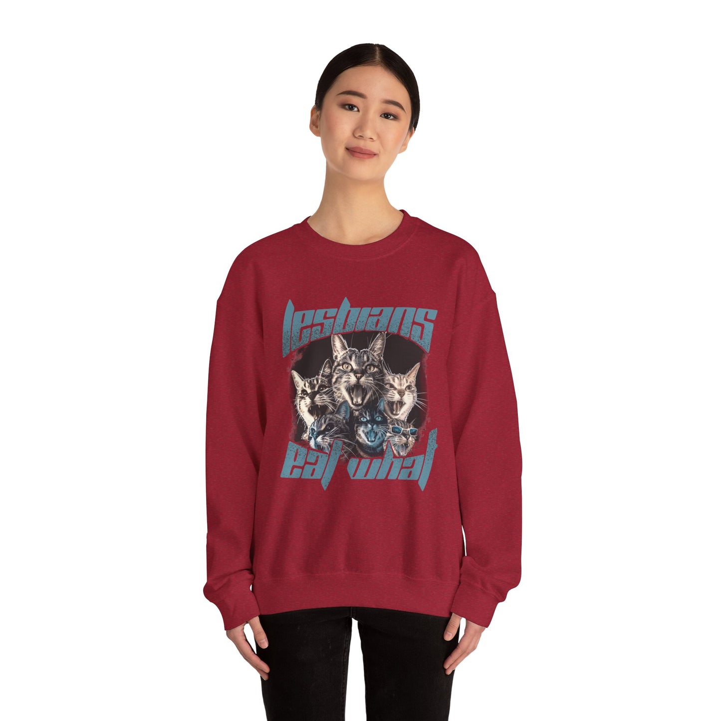 Lesbians Eat What?? Crewneck Sweatshirt