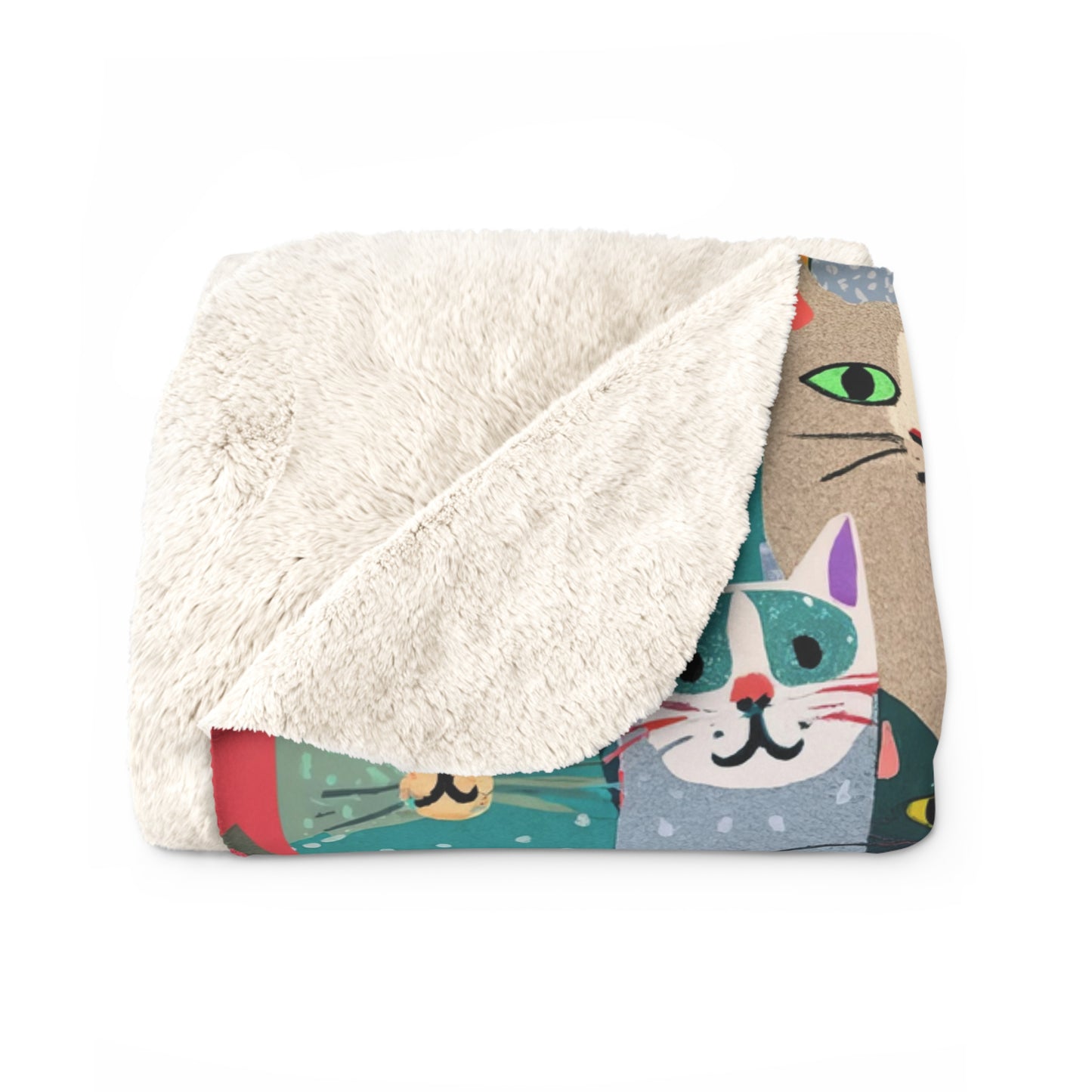 Whisker Wonderland Sherpa Fleece Blanket