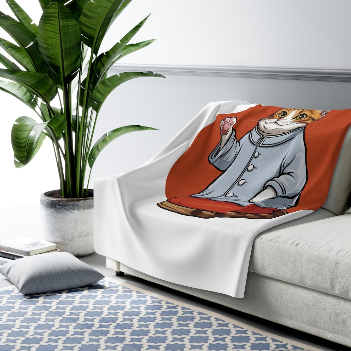 Chairman Meow Sherpa Fleece Blanket
