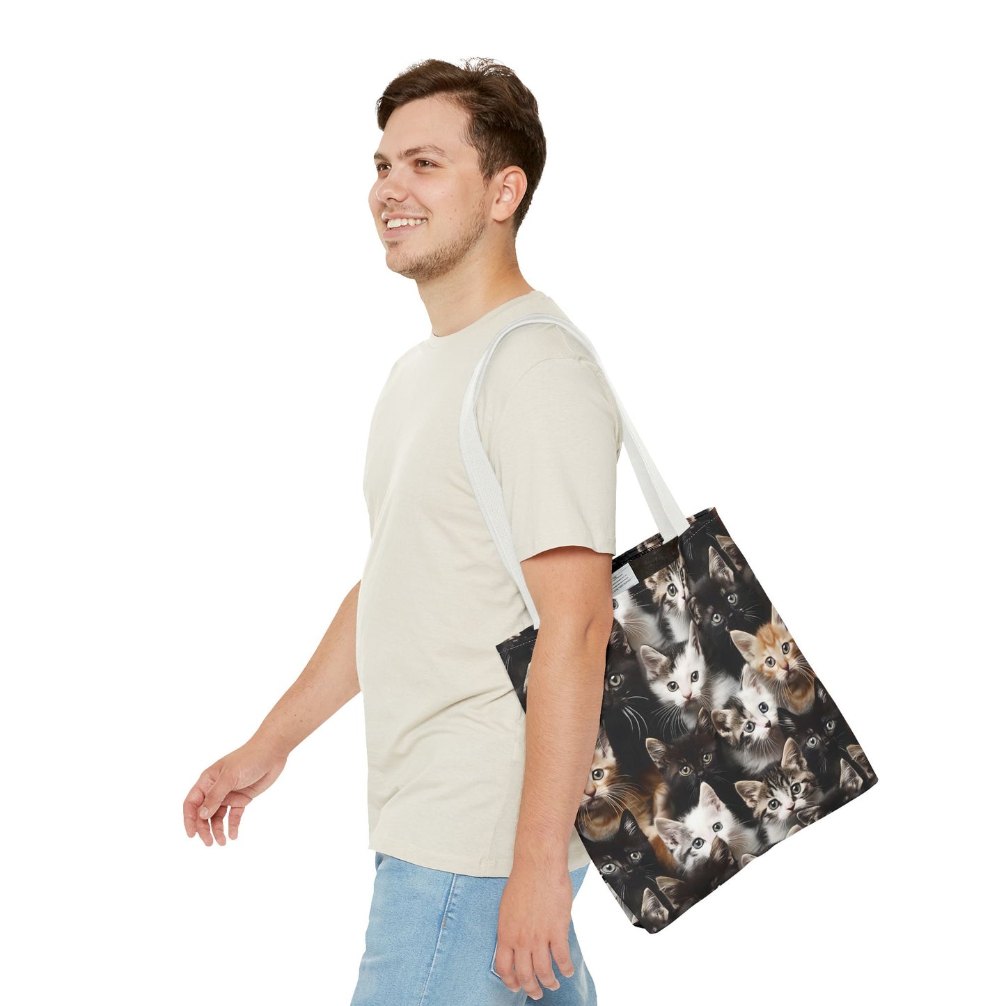 Cozy Kitten Crowd Tote Bag