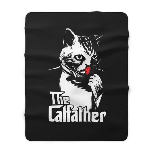 The Catfather Sherpa Fleece Blanket