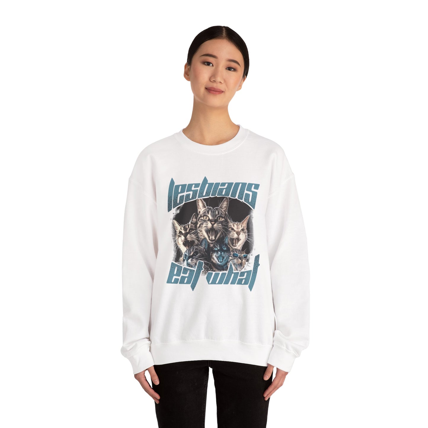 Lesbians Eat What?? Crewneck Sweatshirt