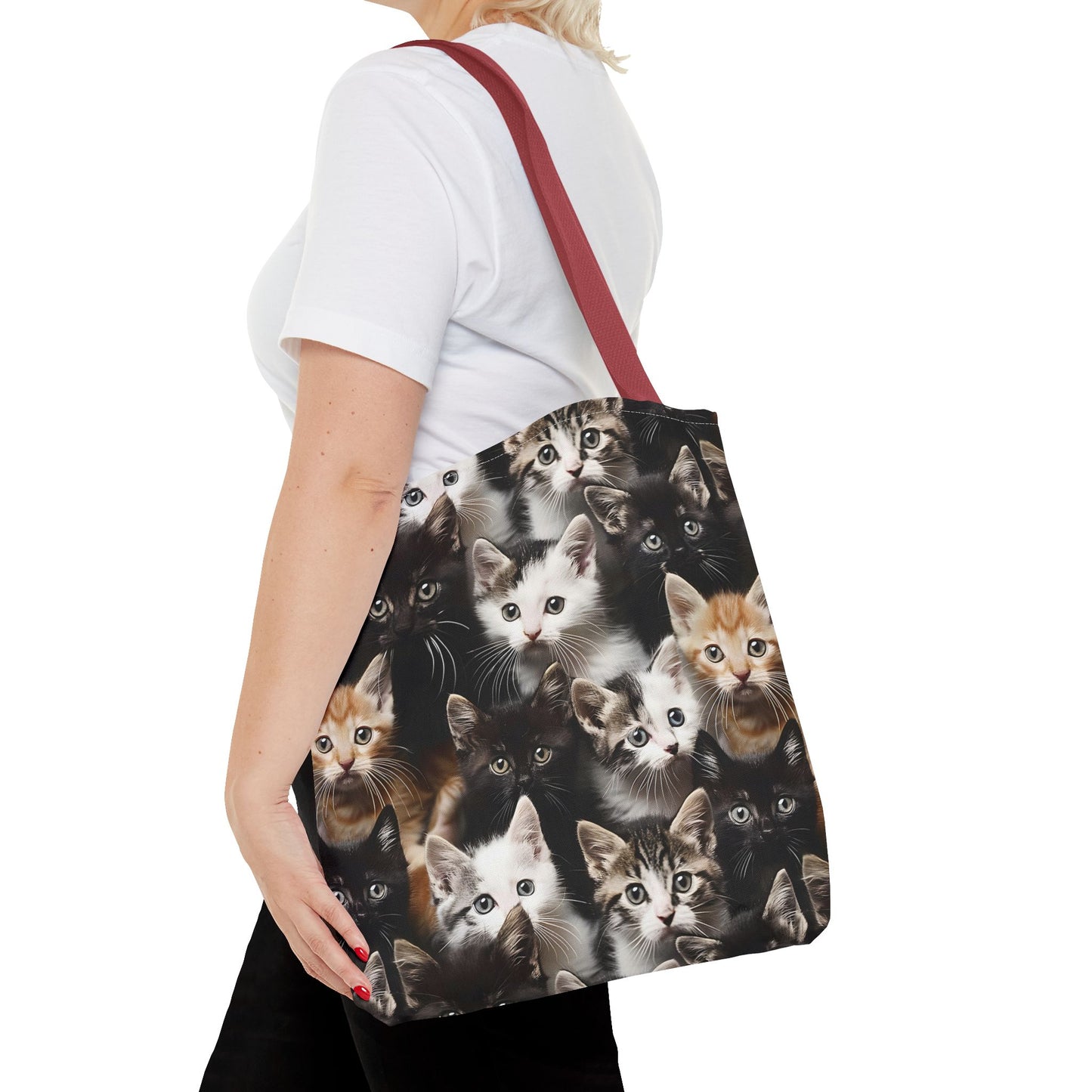 Cozy Kitten Crowd Tote Bag