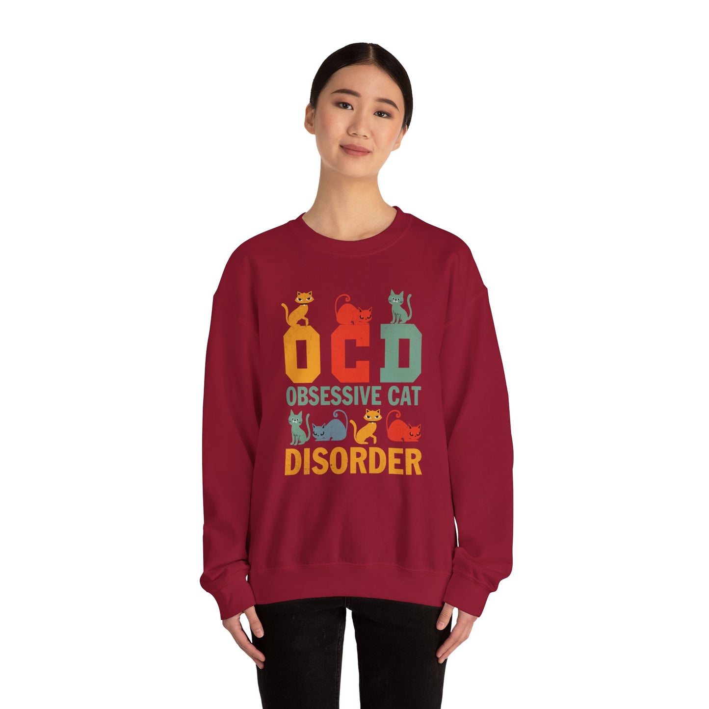 OCD Obsessive Cat Disorder Crewneck Sweatshirt