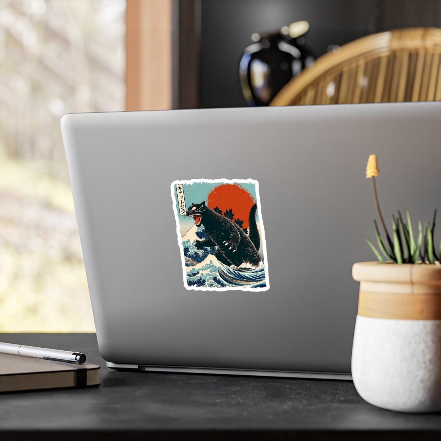 Catzilla Japanese Art Vinyl Decal