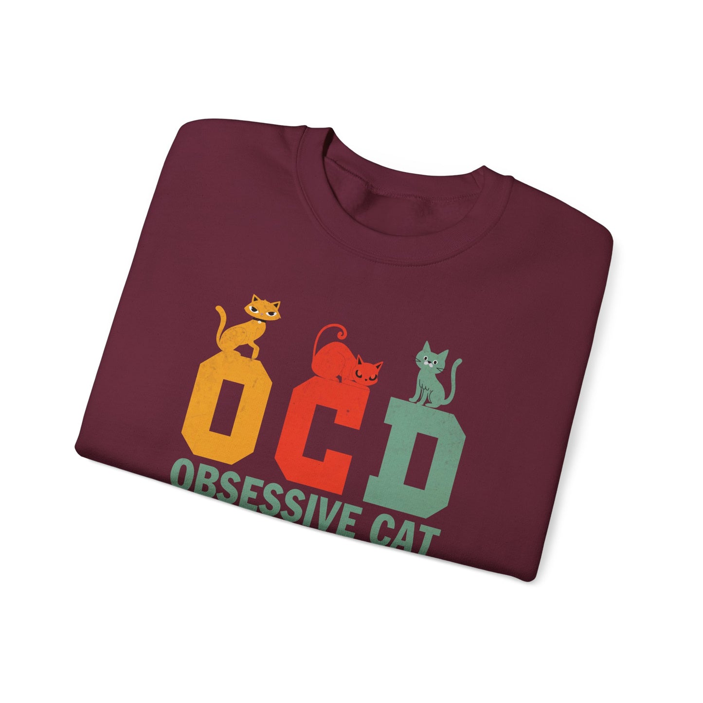 OCD Obsessive Cat Disorder Crewneck Sweatshirt