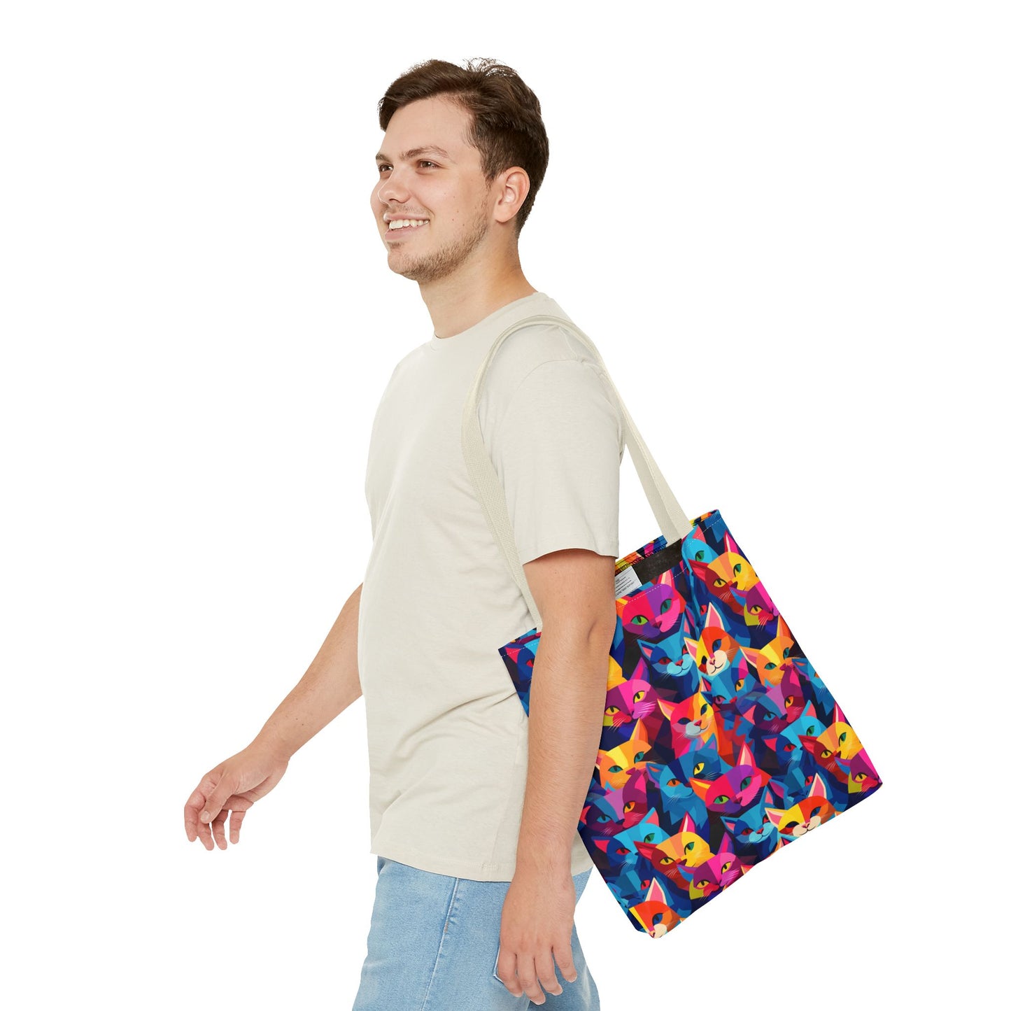 Prismatic Paws Tote Bag