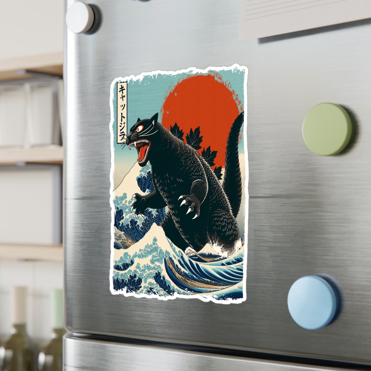 Catzilla Japanese Art Vinyl Decal