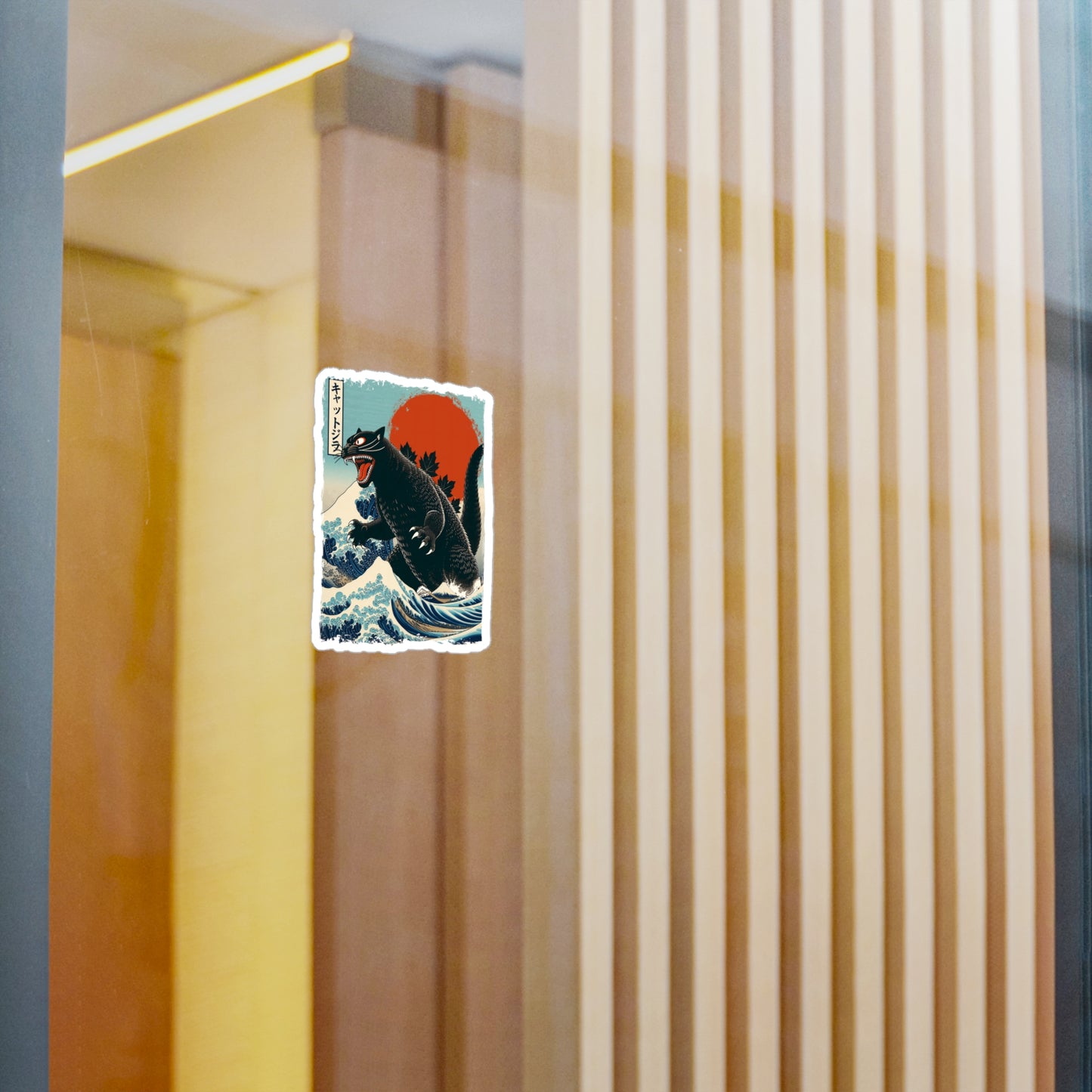 Catzilla Japanese Art Vinyl Decal
