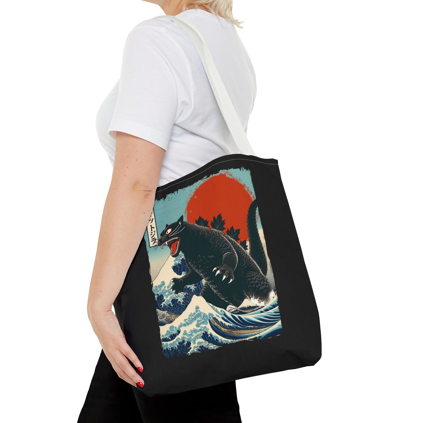 Catzilla Japanese Art Tote Bag