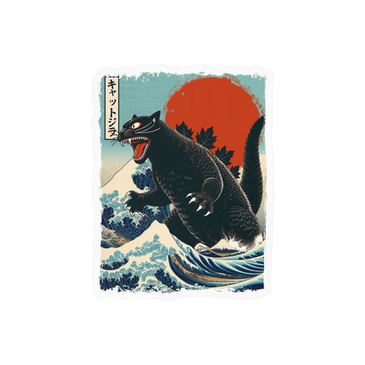 Catzilla Japanese Art Vinyl Decal