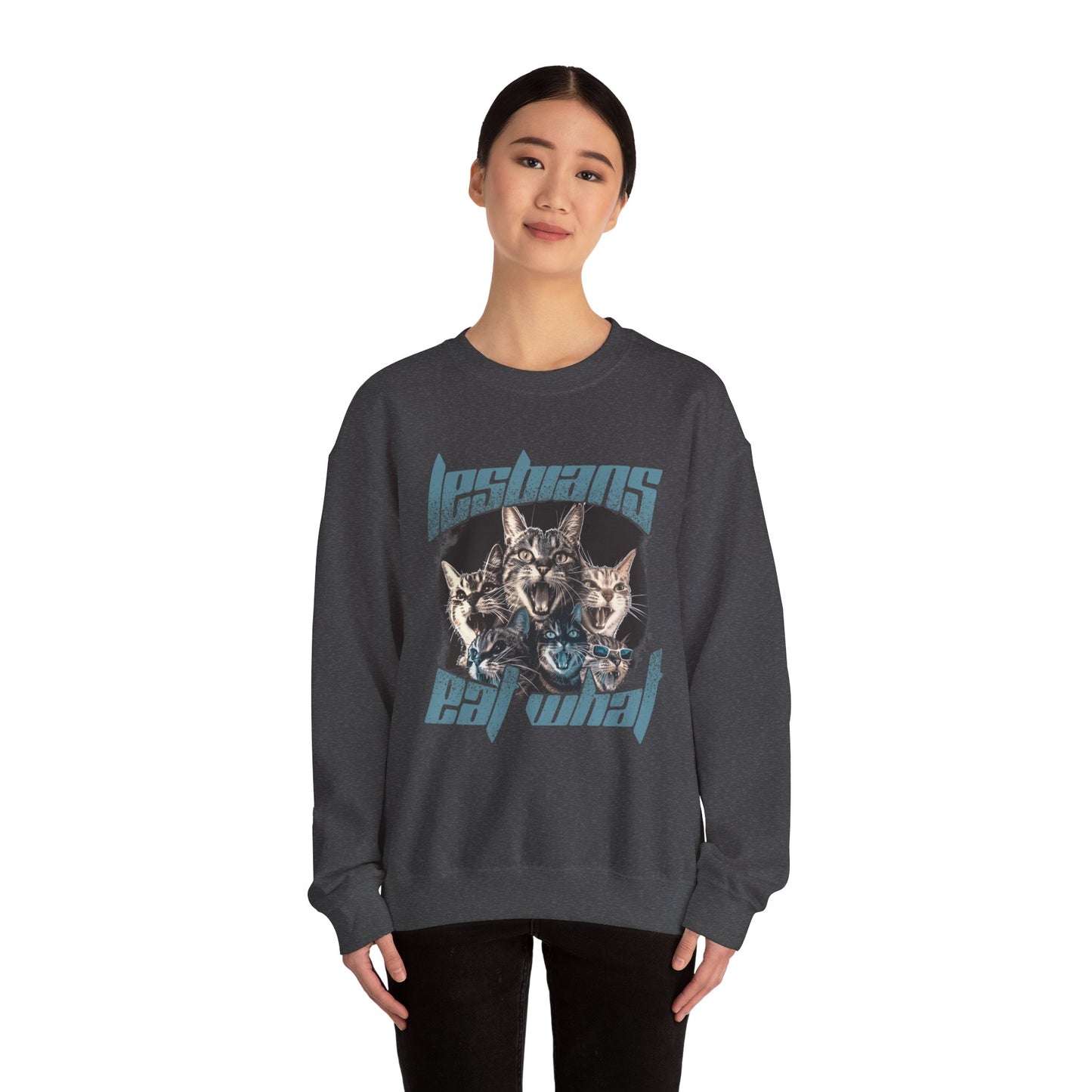 Lesbians Eat What?? Crewneck Sweatshirt