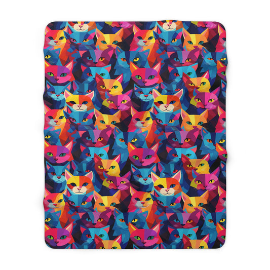 Prismatic Paws Sherpa Fleece Blanket